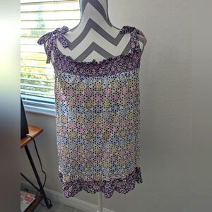 Jane & Delancey Fun print Halter Style Tank top